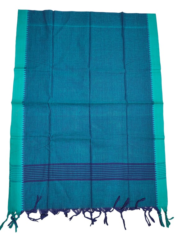 Firoza Handloom Cotton Unstitched Salwar Suit Set with Temple Border for Women