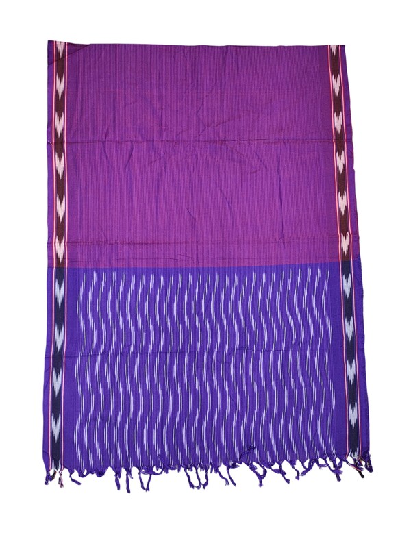 Purple Pochampally Ikkat Pure Cotton Dupatta for Women