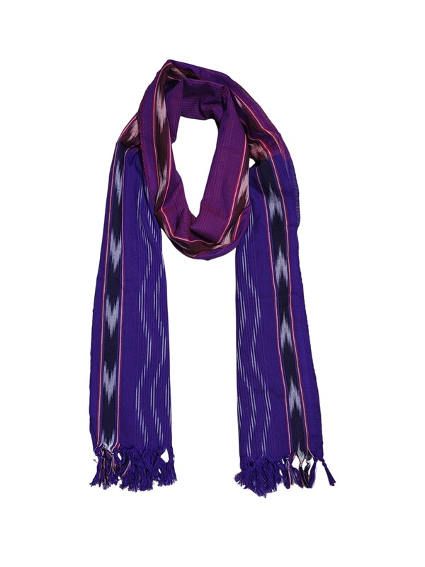 Purple Pochampally Ikkat Pure Cotton Dupatta for Women