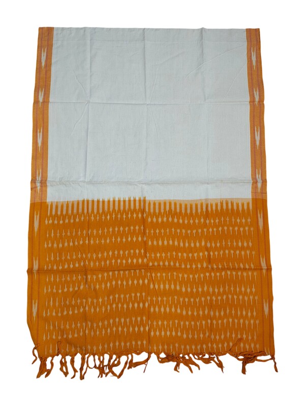 Yellow Pochampally Ikkat Pure Cotton Dupatta for Women