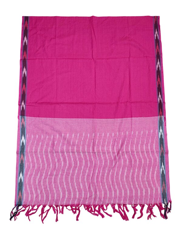 Pink Pochampally Ikkat Pure Cotton Dupatta for Women