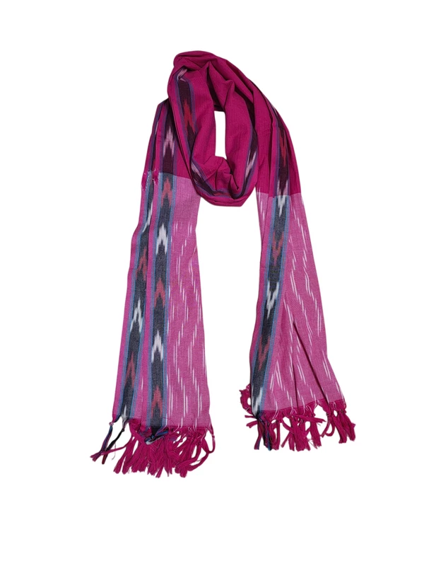Pink Pochampally Ikkat Pure Cotton Dupatta for Women