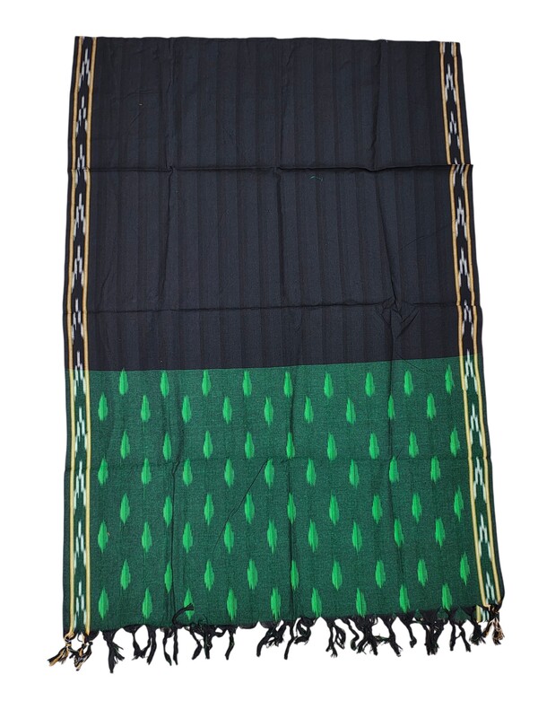 Green Pochampally Ikkat Pure Cotton Dupatta for Women