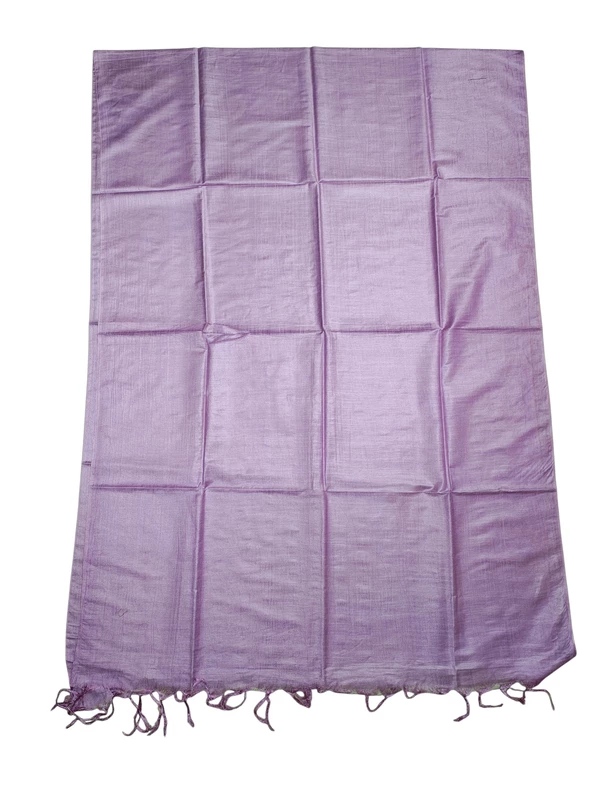 lilac Solid Cotton Silk Dupatta