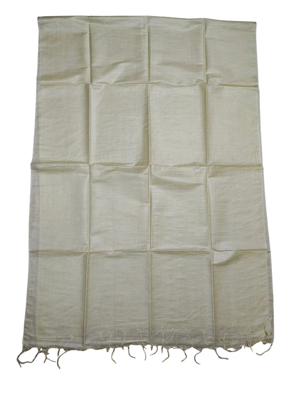 Light Yellow Solid Cotton Silk Dupatta