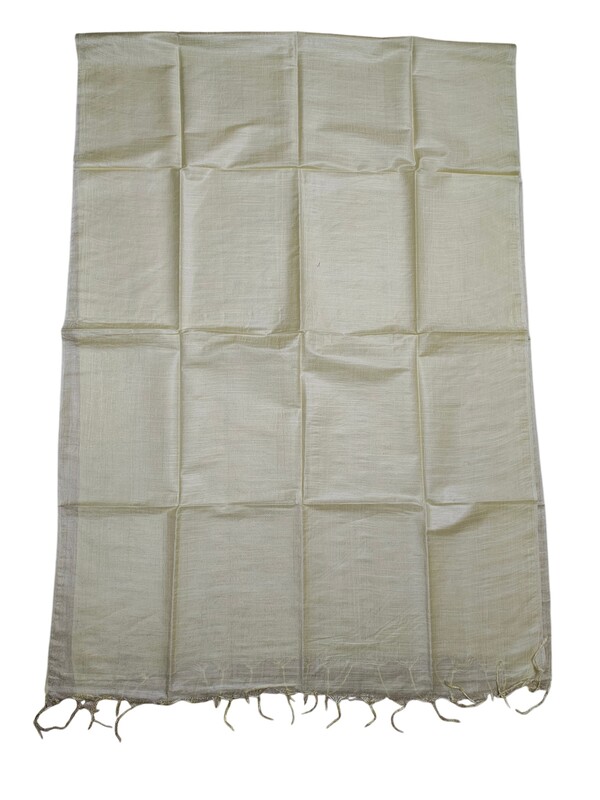 Light Yellow Solid Cotton Silk Dupatta