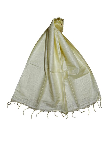 Light Yellow Solid Cotton Silk Dupatta
