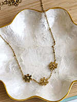 Daisy Station Necklace Anti Tarnish Necklace