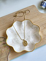 Vintage Gold Rose Necklace Anti Tarnish Snake Chain Necklace