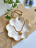 Clover Statement Necklace Anti Tarnish Snake Chain Necklace