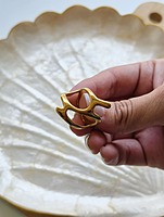Sculpt Open Statement Ring Anti Tarnish Adjustable Ring
