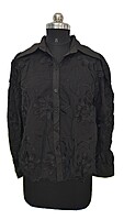 Flower Embellishment Collar Shirt