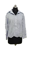 Flower Embellishment Collar Shirt