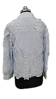 Flower Embellishment Collar Shirt