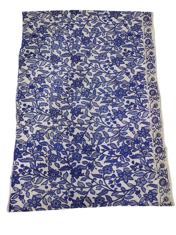Indigo Kalamkari Pure Cotton Saree with Unstitched Blouse