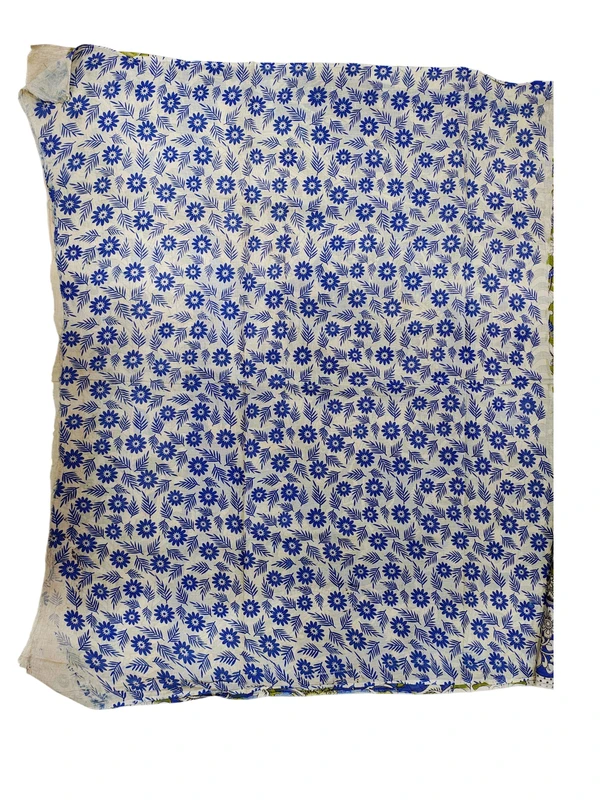 Olive Green Kalamkari Pure Cotton Saree with Unstitched Blouse