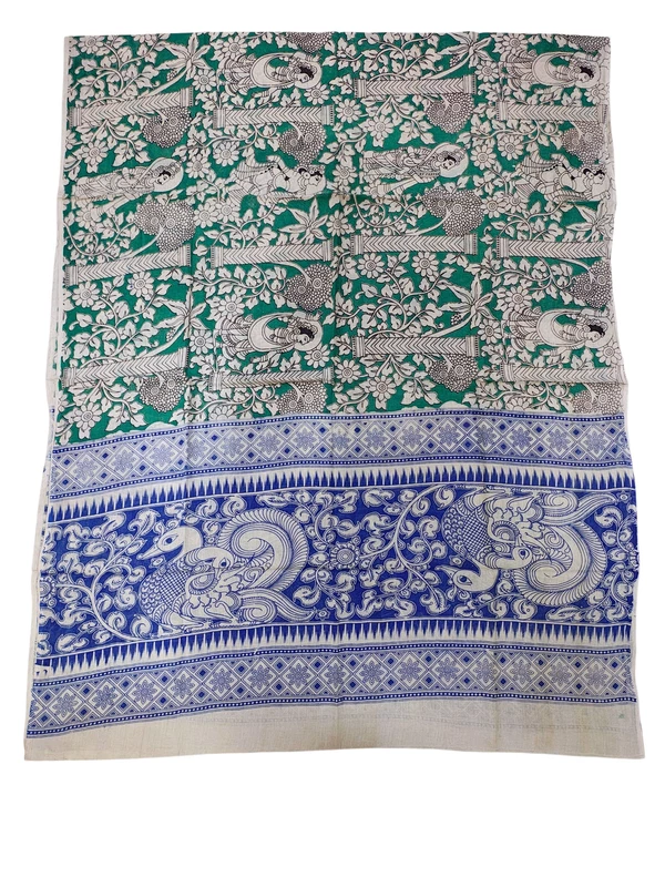 Firoza Kalamkari Pure Cotton Unstitched Salwar Suit Set