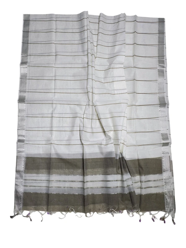 Beige Mangalagiri Cotton Dress Materials for Women