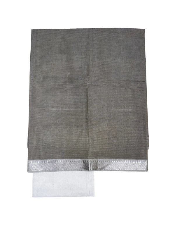 Beige Mangalagiri Cotton Dress Materials for Women