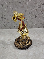 A Golden-plated Lord Shiva Trishul featuring