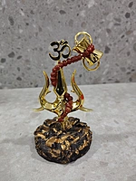 A Golden-plated Lord Shiva Trishul featuring