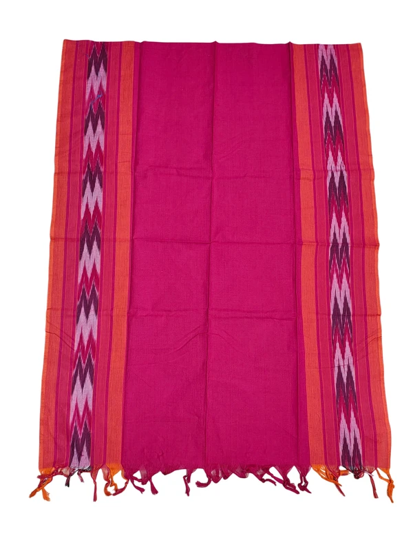 Pink Checks Pure Cotton Unstitched Salwar Suit Set with Dupatta for Women