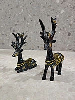 Christmas Reindeer Resin Sculpture Deer Figurine Statue