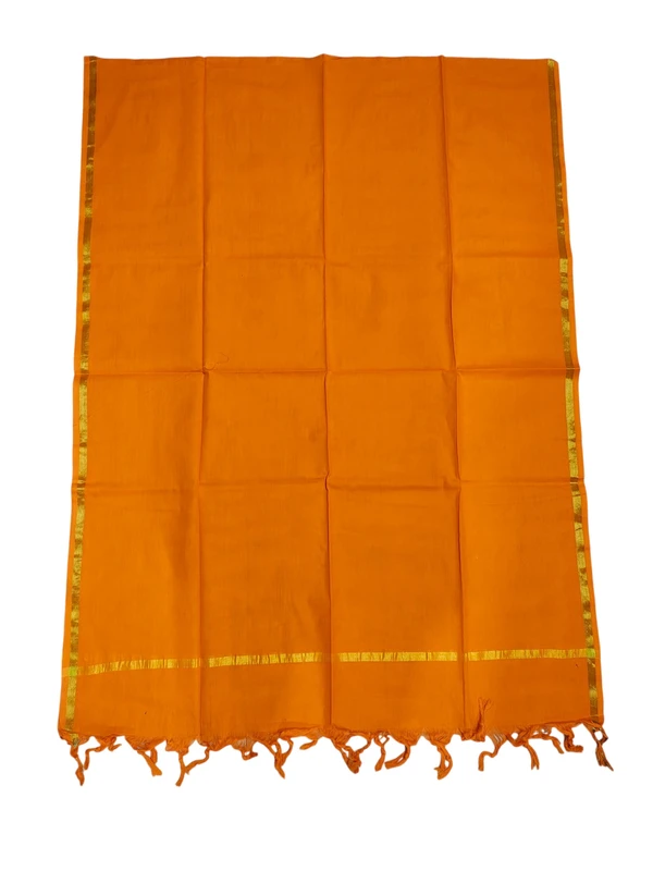 Pink & Orange Mangalagiri Cotton Unstitched Salwar Suit for Women