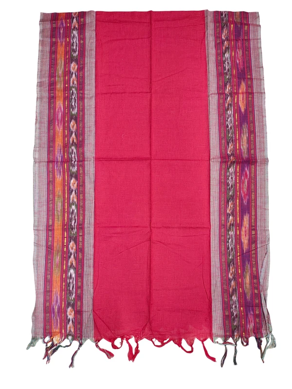 Pink & Maroon Mangalagiri Cotton Unstitched Salwar Suit for Women