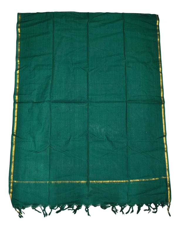 Mustard & Green Handloom Mangalagiri Cotton Dress Materials