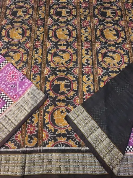GHUDA GADI SAKTA SAREE-MAGENTA