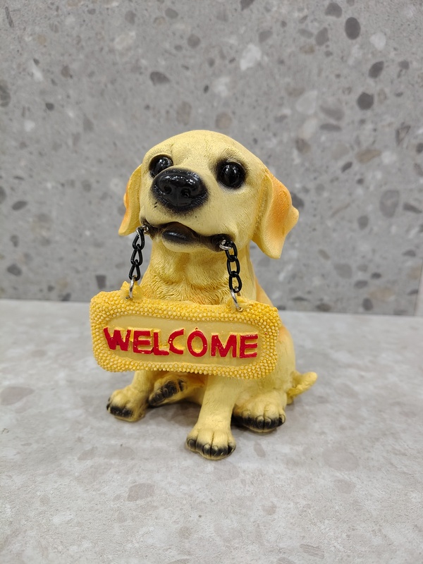 Cute Dog Welcome Showpiece 02