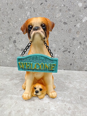 Cute Dog Welcome Showpiece 04
