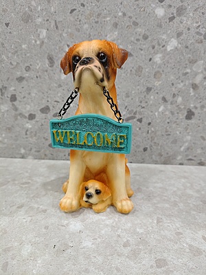 Cute Dog Welcome Showpiece 04