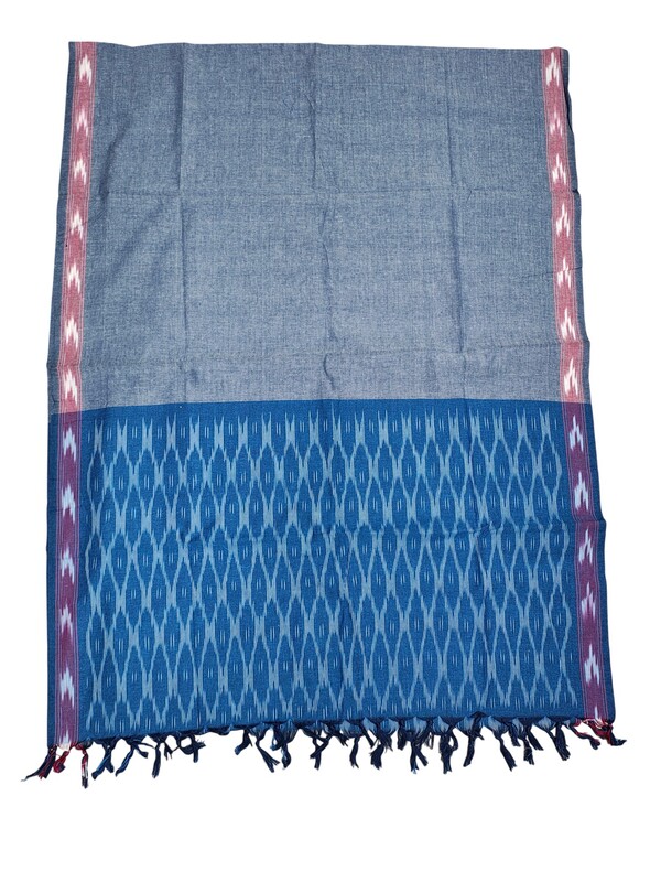 Indigo Pochampally Ikkat Pure Cotton Dupatta for Women