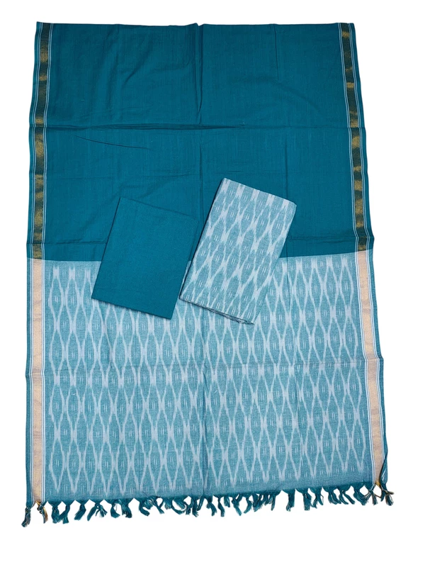 Firoza Pochampally Ikkat Pure Cotton Dress Material with Dupatta