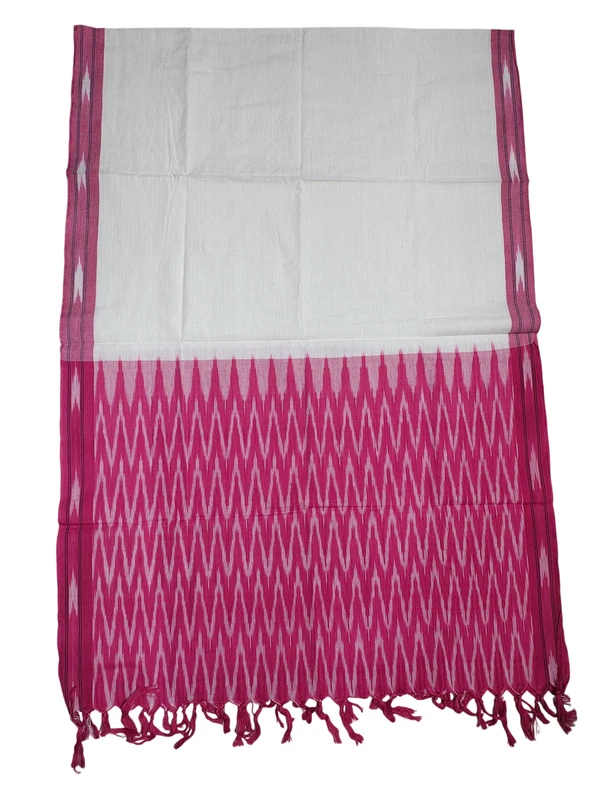 Pink Pochampally Ikkat Cotton Unstitched Salwar Suit Set with Dupatta