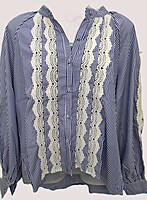 Lace Work Collar Shirt