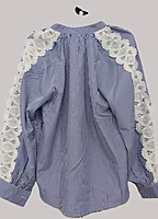 Lace Work Collar Shirt