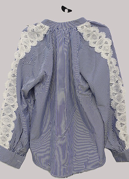 Lace Work Collar Shirt