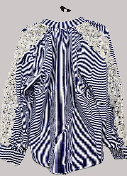 Lace Work Collar Shirt