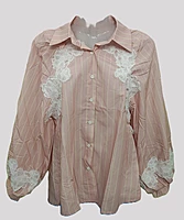 Lace Work Collar Shirt