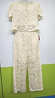 Soft Cord Set with Lace Design
