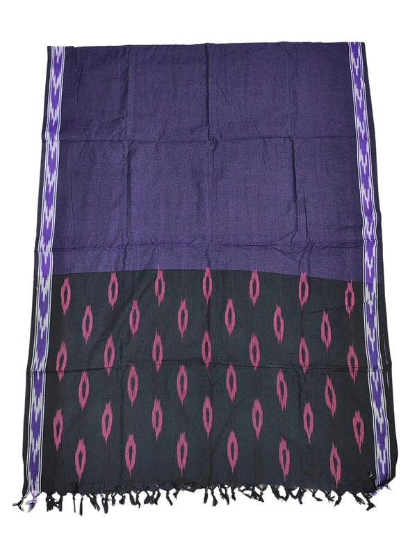 Black Pochampally Ikkat Cotton Dress Material