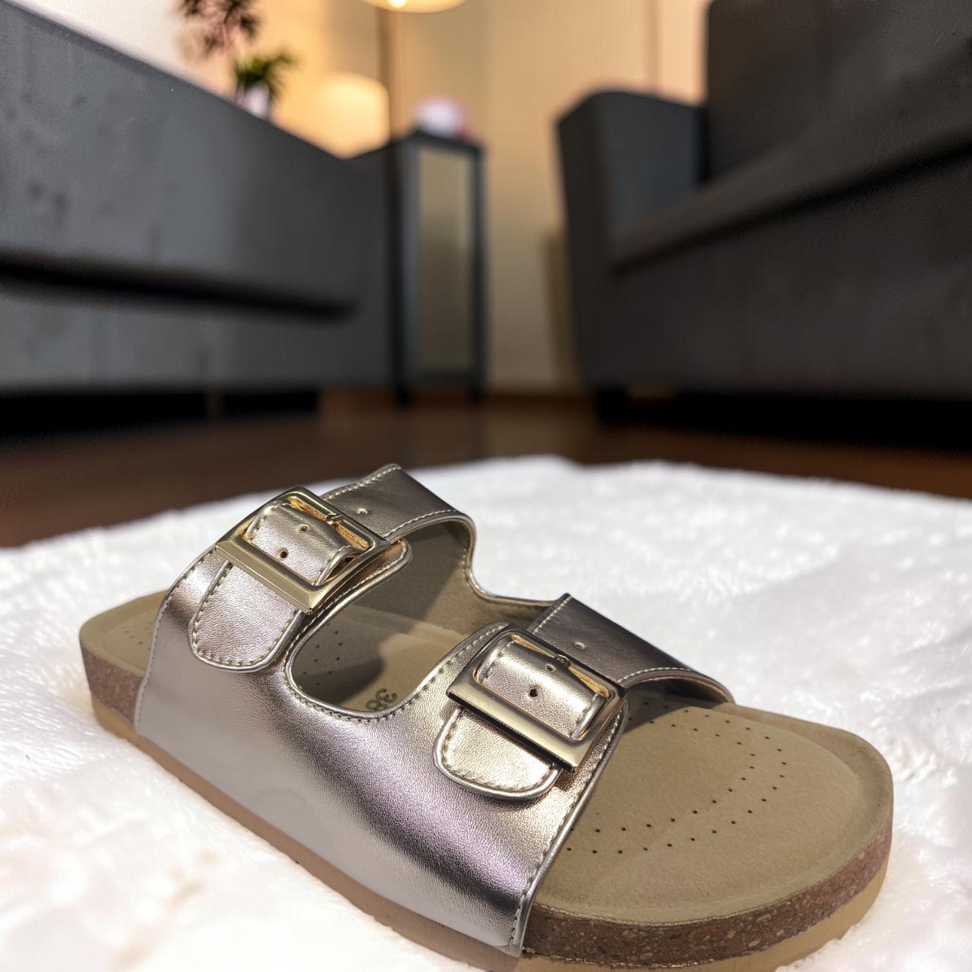 Chic Buckle Comfort Slides