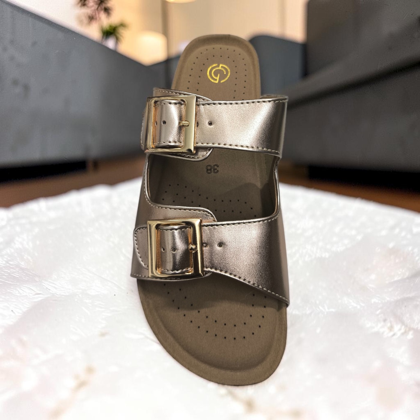 Chic Buckle Comfort Slides