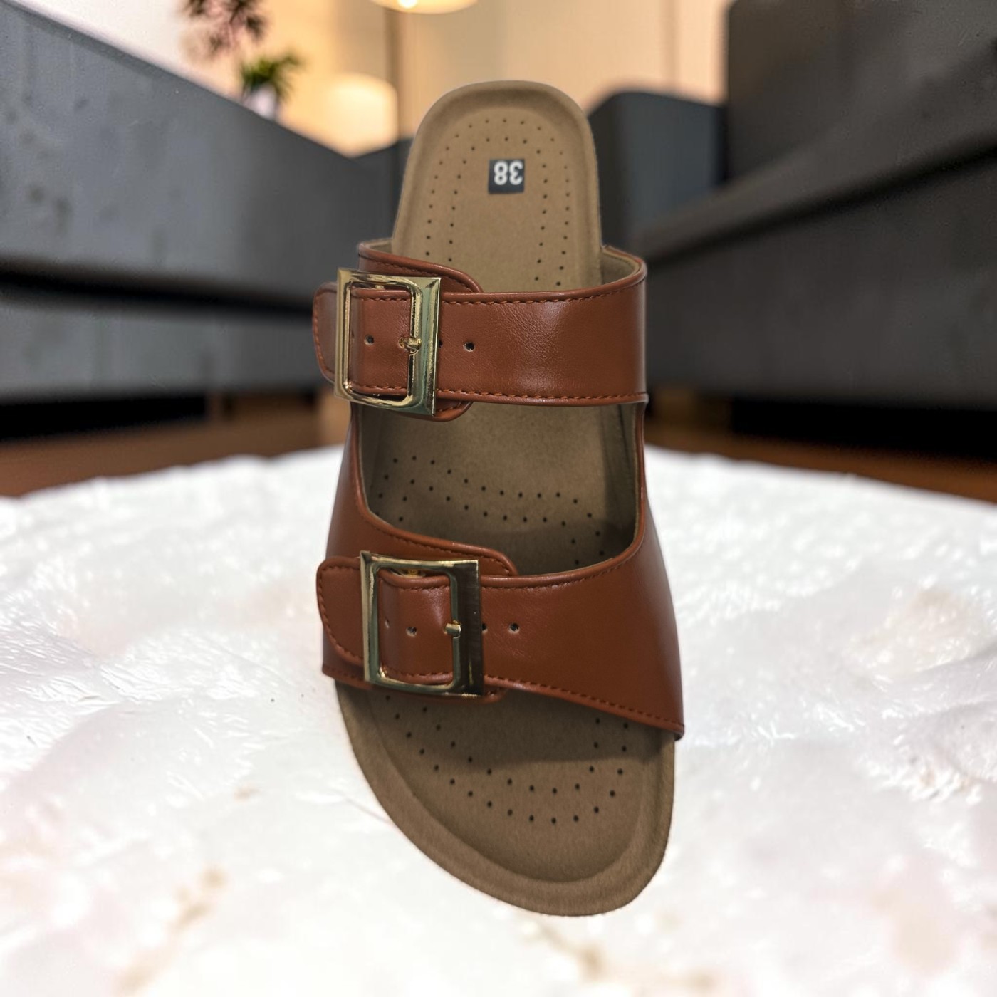 Chic Buckle Comfort Slides