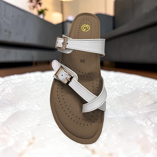 Chic Buckle Fashion Slides