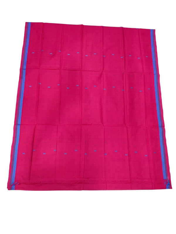 Magenta Narayanpet Handloom Cotton Saree without Blouse Piece