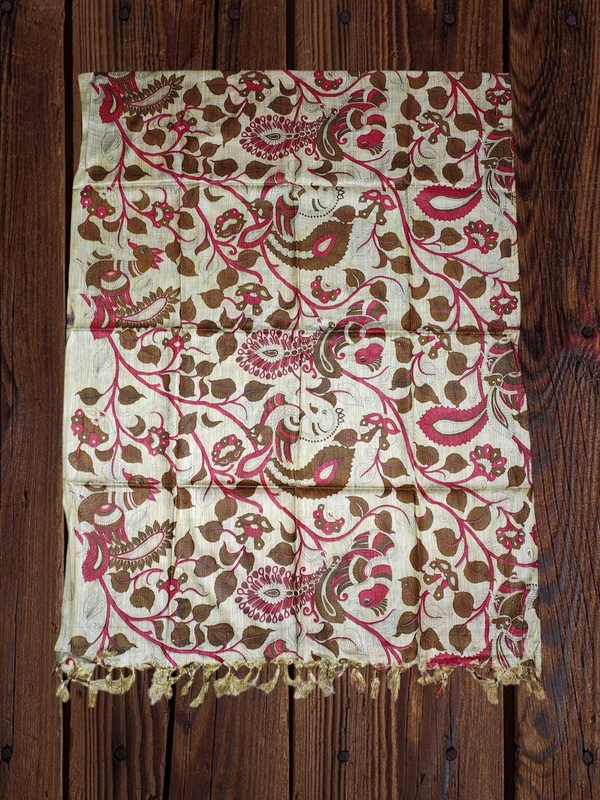 Maroon Kalamkari Dupatta for Women
